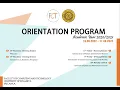 FCT-UoK Orientation 2022 - Stay Tuned