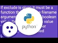 Python tarfile and excludes