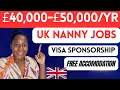 UK NANNY JOBS WITH FREE VISA SPONSORSHIP OVER 5000 AVAILABLE JOBS REQUIREMENTS