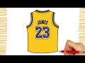 How To Draw LEBRON JAMES SHIRT I Easy