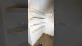 Part 1 of closet system Installing Ikea Floating Shelves for shoe storage