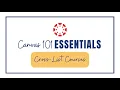 Canvas 101 Cross List Courses