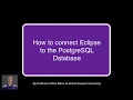 HOWTO - Setup PostgreSQL in Eclipse