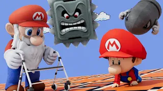 From Baby Mario to Old Mario, Mario growing up