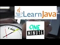 Learn JAVA in ONE Minute FUN OMG