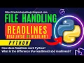how to use readlines difference between readline and readlines in python file handling