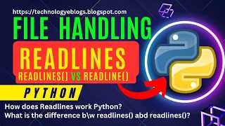 how to use readlines difference between readline and readlines in python file handling