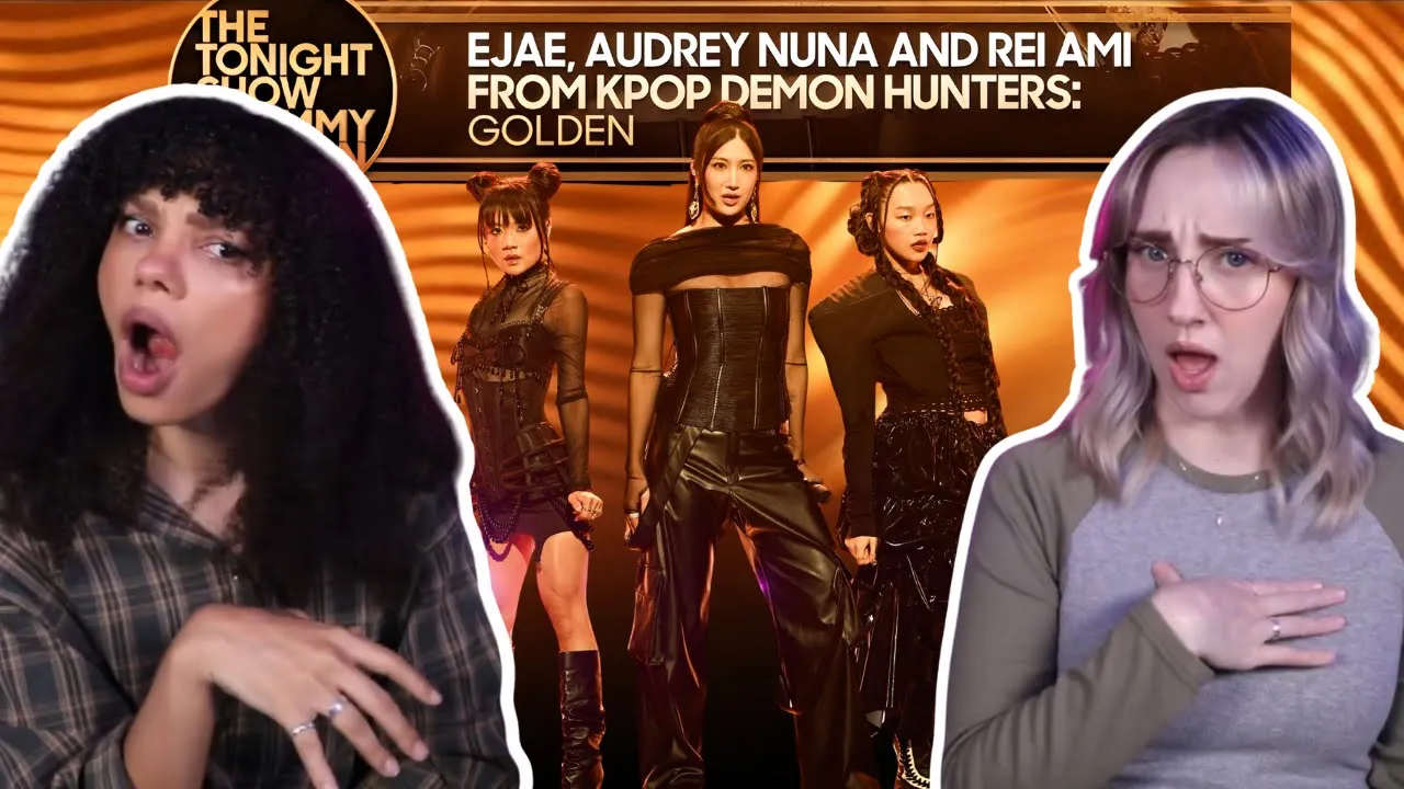 COUPLE REACTS TO EJAE, Audrey Nuna and Rei Ami from KPop Demon Hunters: Golden | The Tonight Show