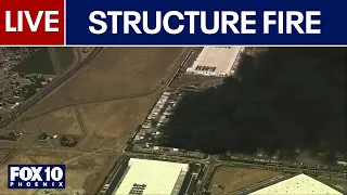 LIVE Massive structure fire in Tracy CA FOX 10 Phoenix