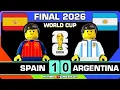 World Cup Final 2026 Spain vs Argentina 1-0 All Goals H ghl ghts Lego Football