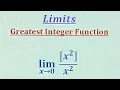 Limits involving greatest Integer Function
