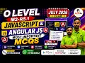O Level M2-R5 1 JavaScript AngularJS Most Important MCQs July 2026 Exam Gyanxp