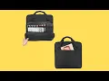 Losong 3 Ring Zipper Binder 3 Inch D-Ring Binder with Zipper Shoulder Strap 700 Sheet Capacity