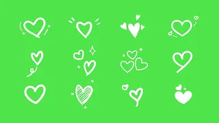 heart green screen animation green screen doodle green screen