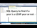 SQL Query to find a leap year 2 methods SQL Interview Questions