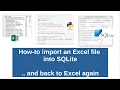 How-to Import an Excel file into SQLite and back to Excel again