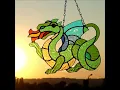 Download Lagu Fire Breathing Green Dragon, Stained Glass Suncatcher by Mr.Hi!