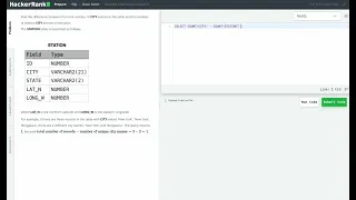 Hackerrank SQL Solution Basic SQL - Weather Observation Station 4