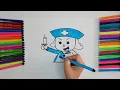 How To Draw A Nurse Step By Step Nurse Drawing Easy coloring with mary