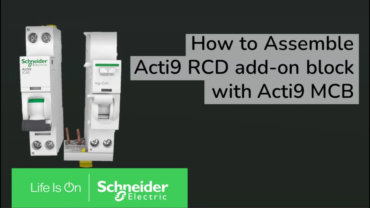 Schneider Electric Acti9 assembly video
