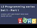 programming question L2 programming zoho interview zoho interview L2 programming part 1