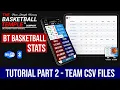 Tutorial 2 - Importing Teams with CSV Files