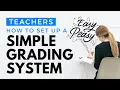 Back to School Teacher Set Up for a Simple Grading System