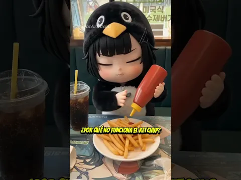Apretó muy fuerte el Ketchup y le llenó la cara entera😱⚠️ #shorts