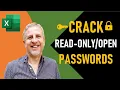 Remove Forgotten Password to Open Excel File or Remove Read-Only - Zip Method Without Software