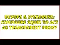 DevOps SysAdmins configure squid to act as transparent proxy
