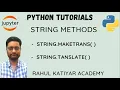Python string method-Maketrans method-Translate method-python for beginners -