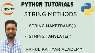 Python string method-Maketrans method-Translate method-python for beginners -