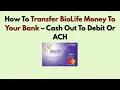 How To Transfer BioLife Money To Your Bank - Cash Out To Debit Or ACH