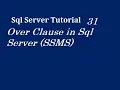 Over Clause in Sql Server