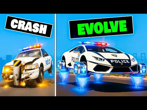 Video Thumbnail: Every Time I Crash, My Police Car Evolves in GTA 5