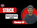 Remove Duplicate Letters Leetcode 316