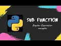 Sub Function Regular Expression Python Programming English