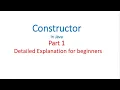 Constructor in Java - Part 1