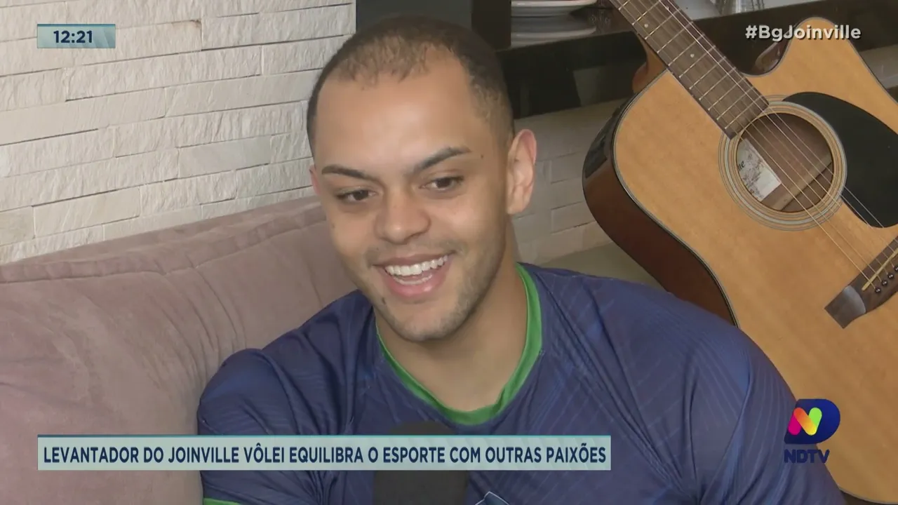 Levantador do Joinville Vôlei equilibra o esporte com outras paixões
