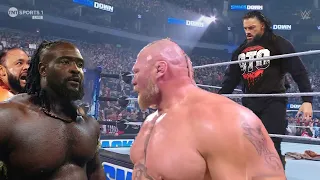 WWE Brock Lesnar VS. Roman Reigns VS. OBA Femi Match at Elimination Chamber SmackDown 2026 Highlight