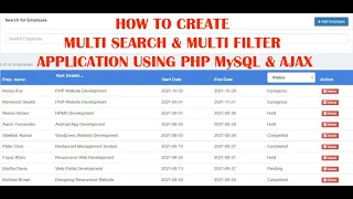 How to develop multi-filter and multi-search application using PHP MySQL AJAX and Bootstrap Part-1