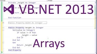 VB NET 2013 - Arrays