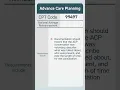 CPT Code 99497 2026 Advance Care Planning CPT Codes