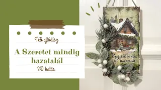 Téli ajtódísz pillanatok alatt DIY