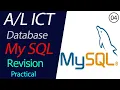 ICT MySQL Fast Revision Using MySQL Command Line Editor MySQL practical