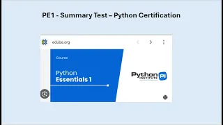 Python Essentials 1 - All modules