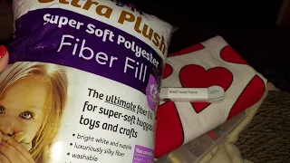 GOT ELASTIC AND FIBER FILL FROM WALMART STORE FOR MY MISCELLANEOUS DIY PROJECT