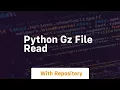 python gz file read