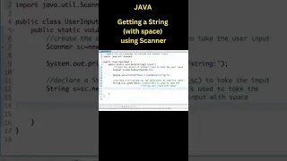 Getting a String with space as user input using Scanner in Java