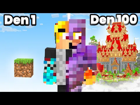 Video Thumbnail: Přežil jsem 100 DNÍ na 1 BLOCKU v Minecraftu